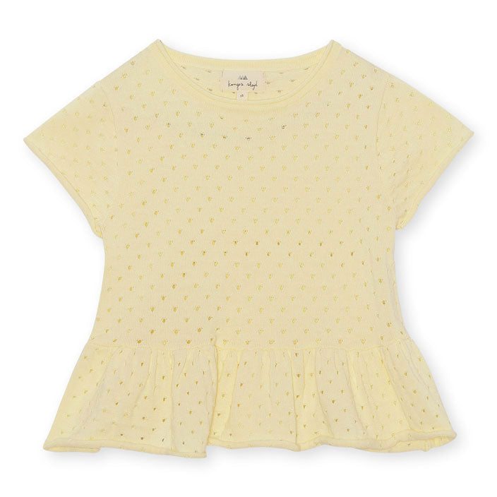 Konges Slojd tees Konges Slojd Lemon Icing Cypres Frill Tee