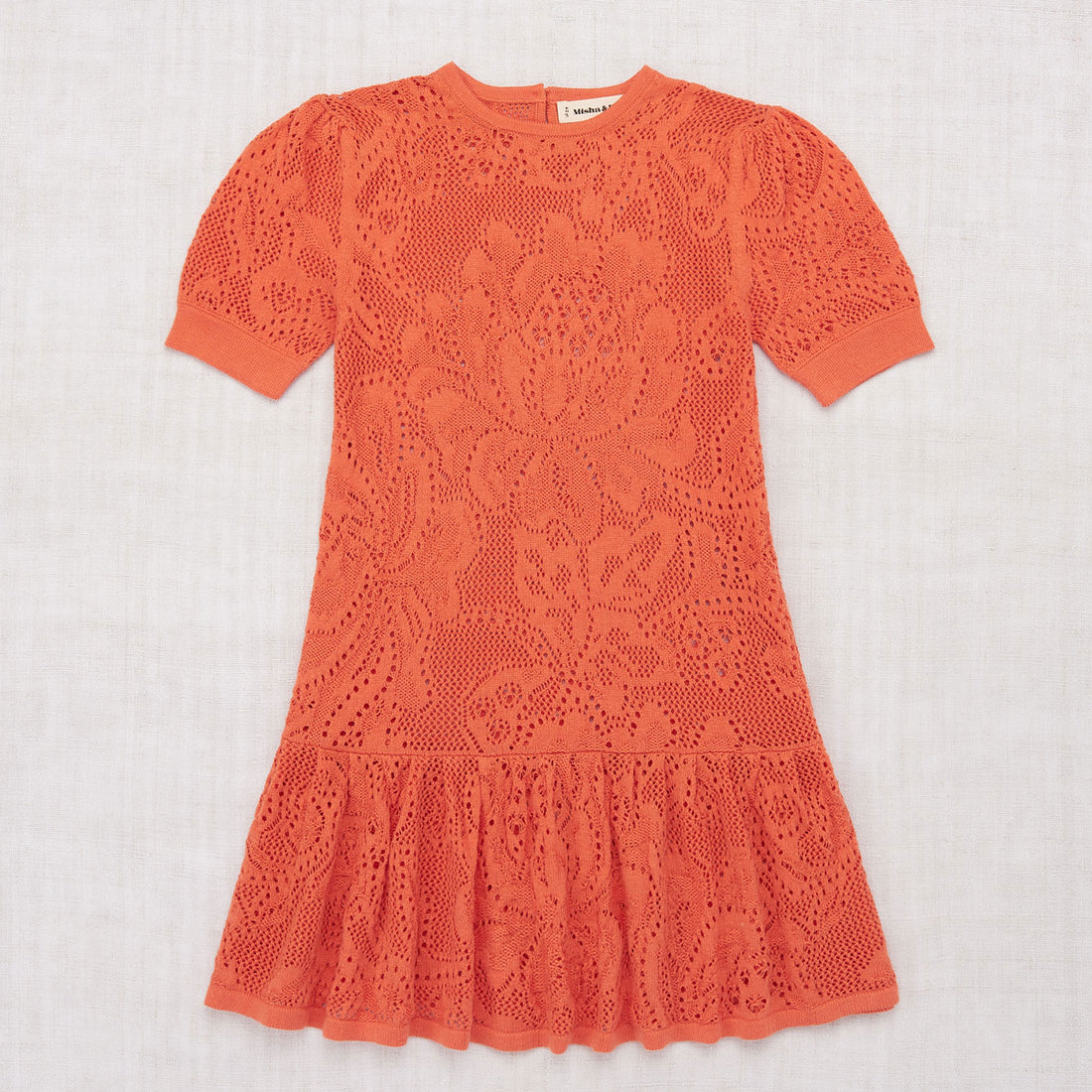 chinese dress ladies Misha and Puff Melon Lace Peplum Dress – Ladida