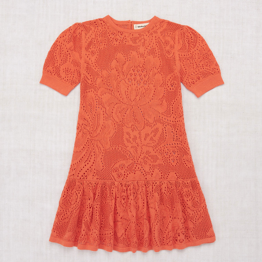 Misha and Puff Melon Lace Peplum Dress – Ladida