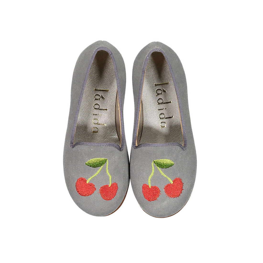 Ladida shoes Ladida Grey Cherry Smoking Slipper