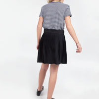 Les Coyotes De Paris Navy Rosa Pleated Skirt