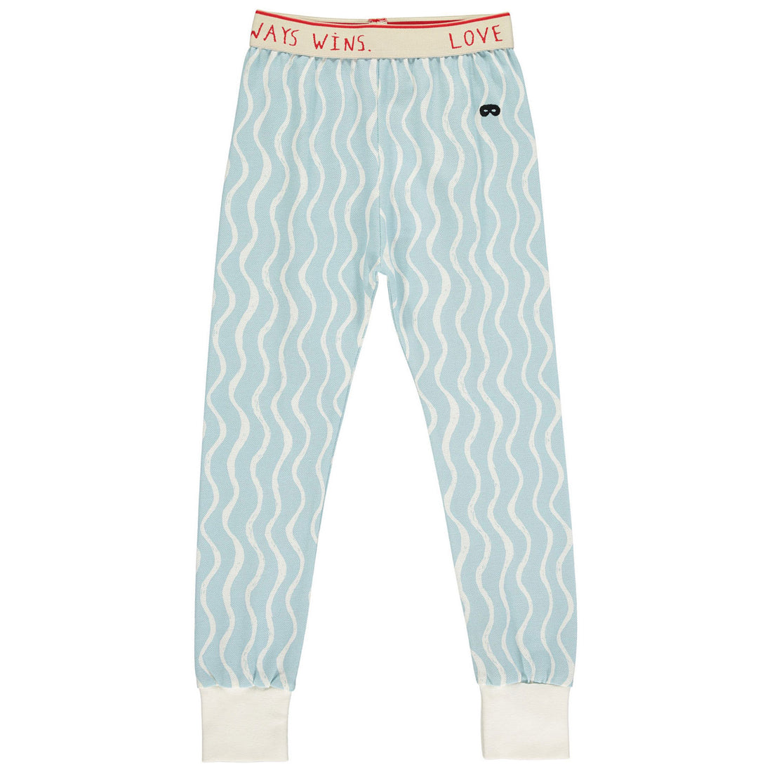 Beau Loves Sky Blue Wiggle Print Slim Pants