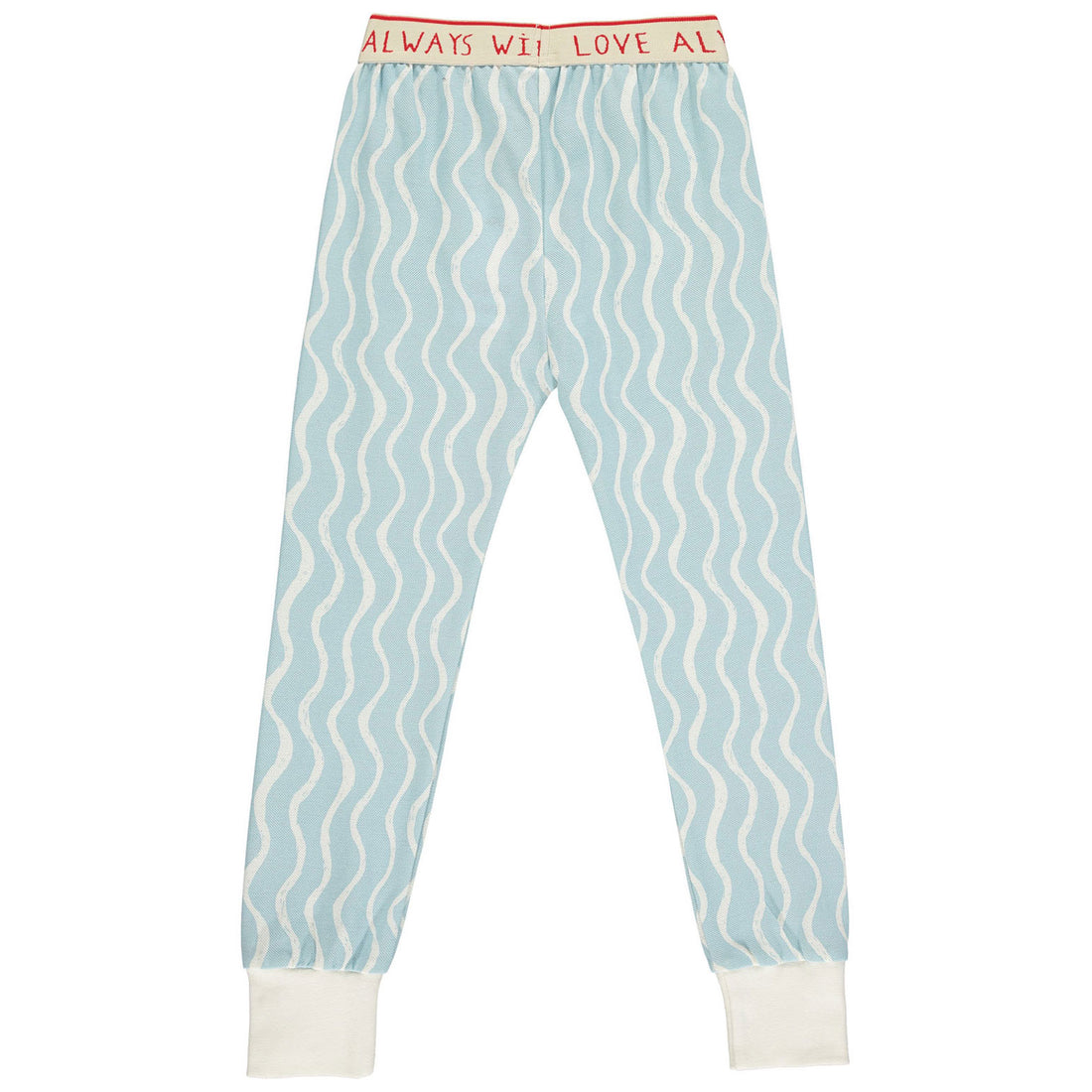 Beau Loves Sky Blue Wiggle Print Slim Pants