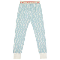 Beau Loves Sky Blue Wiggle Print Slim Pants