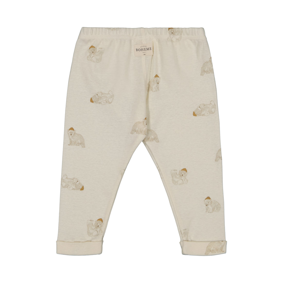 Studio Boheme Off White Ourson Print Rom Pom Leggigns