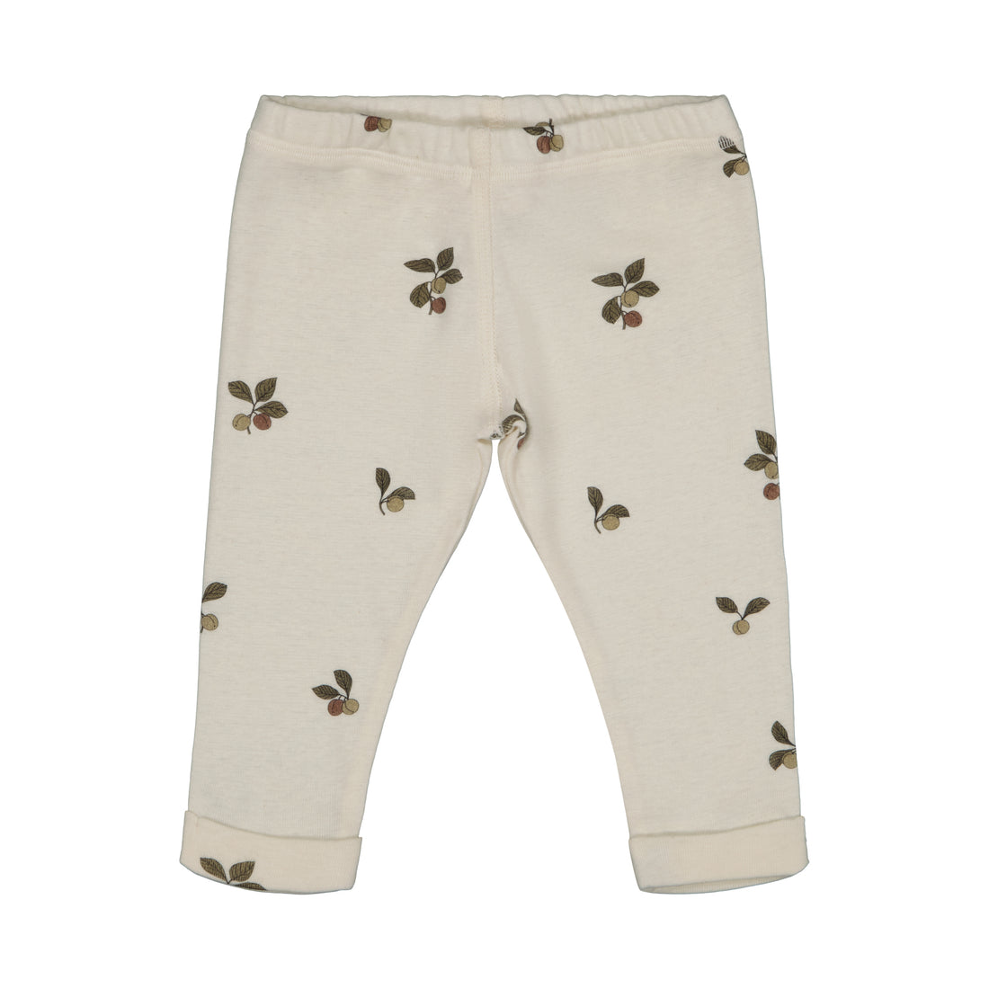 Studio Boheme Off White Plums Print Rom Pom Leggings