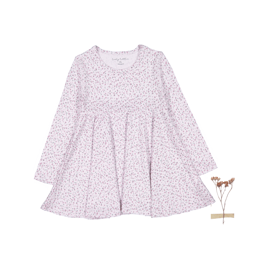 Lovely Littles The Blossom Long Sleeve Dress -Lilac Bud