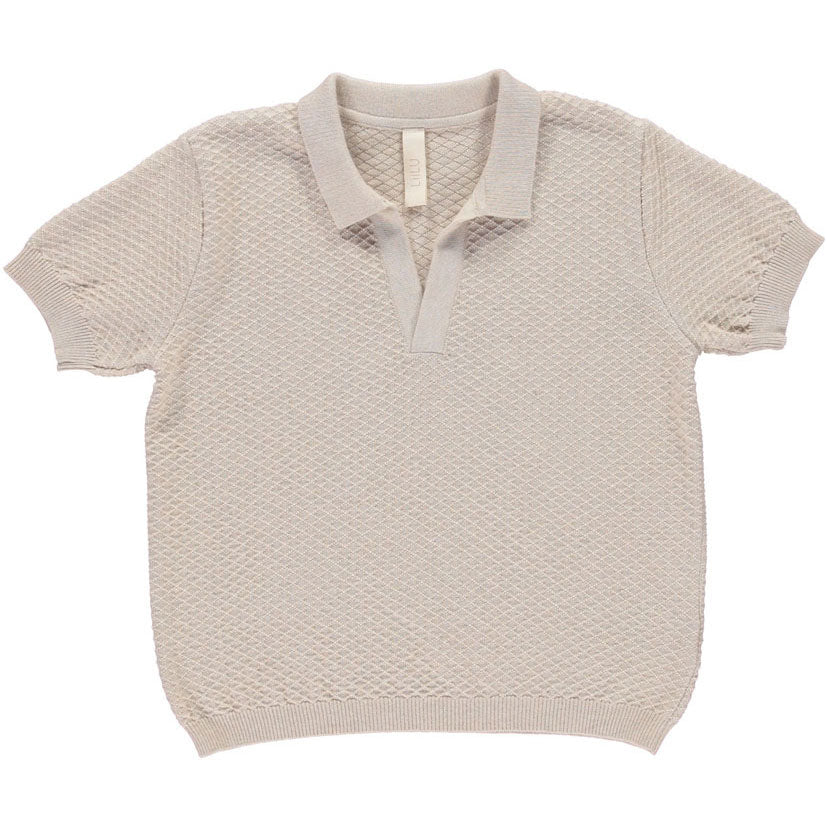 Liilu Cotton Melange Knit Polo