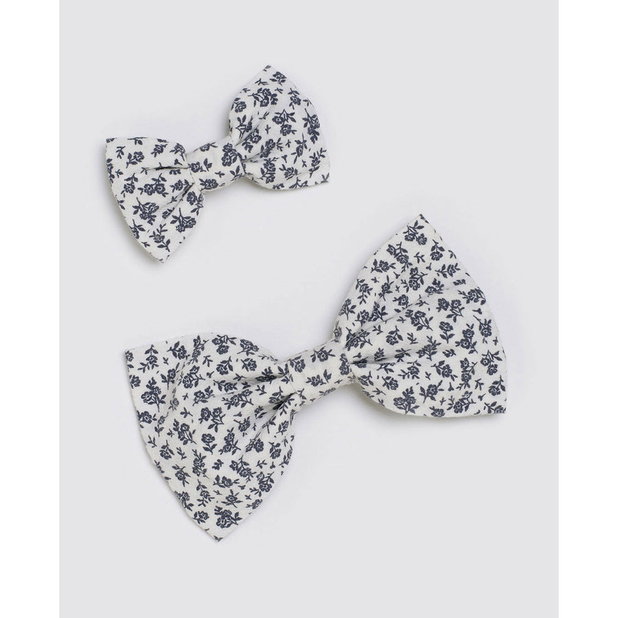 Little Cotton Clothes accessories Little Cotton Clothes Bow - Anemone Floral in blue