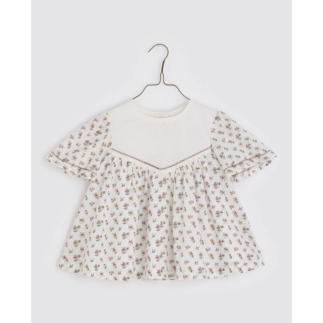 Little Cotton Clothes blouses Little Cotton Clothes Adelthe blouse -  Cross stitch Rose Floral