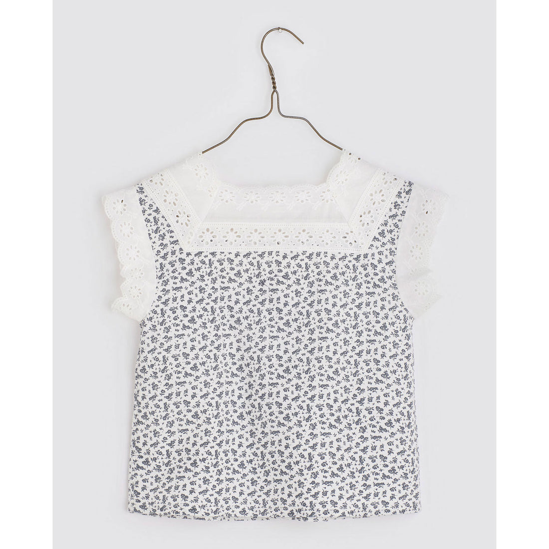 Little Cotton Clothes blouses Little Cotton Clothes Clementine Blouse -  Anemone Floral in Blue