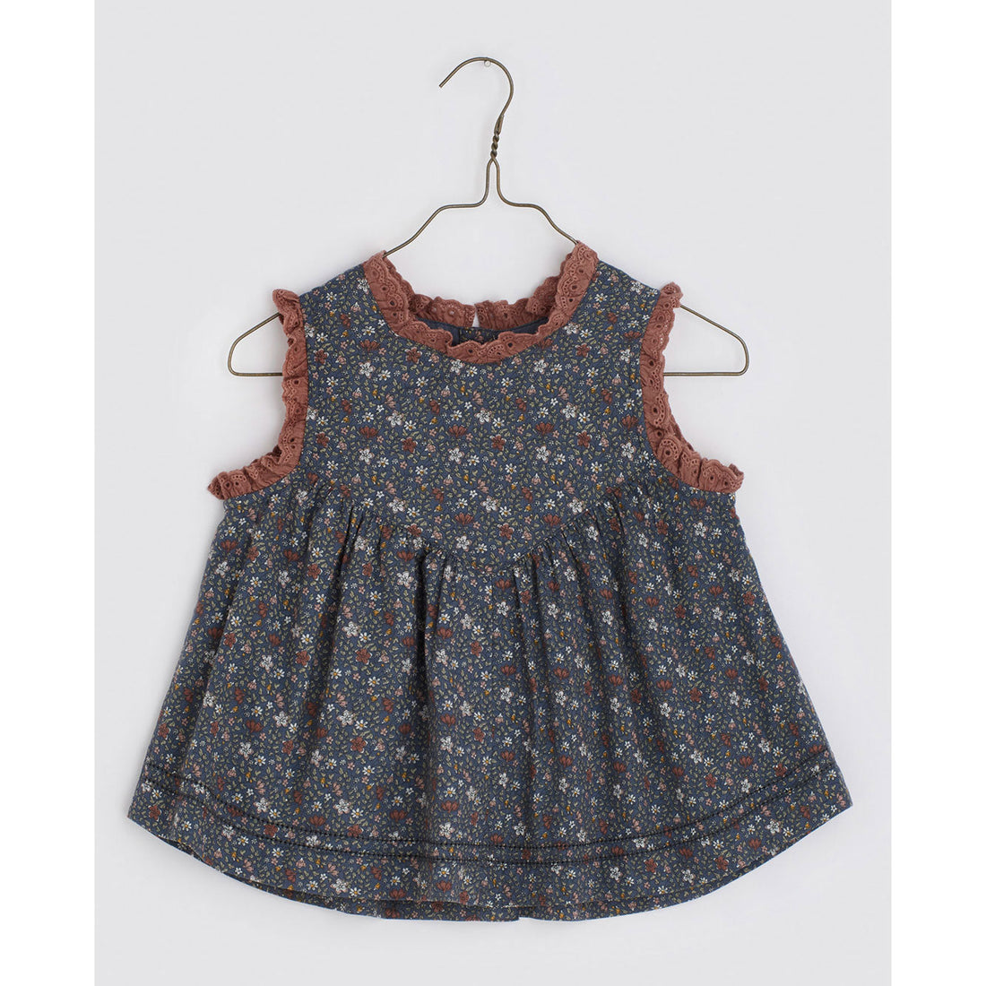 Little Cotton Clothes blouses Little Cotton Clothes Rosa suntop -Cottage Floral on Blue