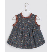 Little Cotton Clothes blouses Little Cotton Clothes Rosa suntop -Cottage Floral on Blue