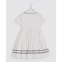 Little Cotton Clothes dresses Little Cotton Clothes Amel Wrap Dress - Blue dot floral