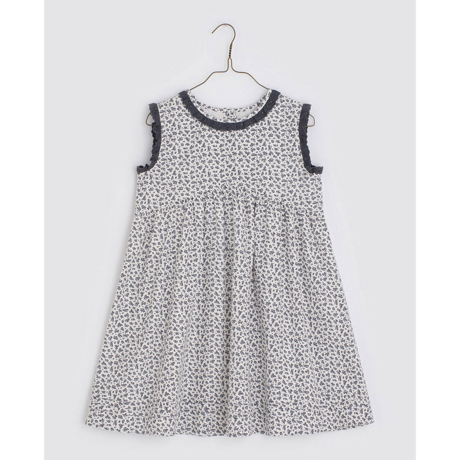 Little Cotton Clothes Celeste Dress - Anemone Floral in Blue