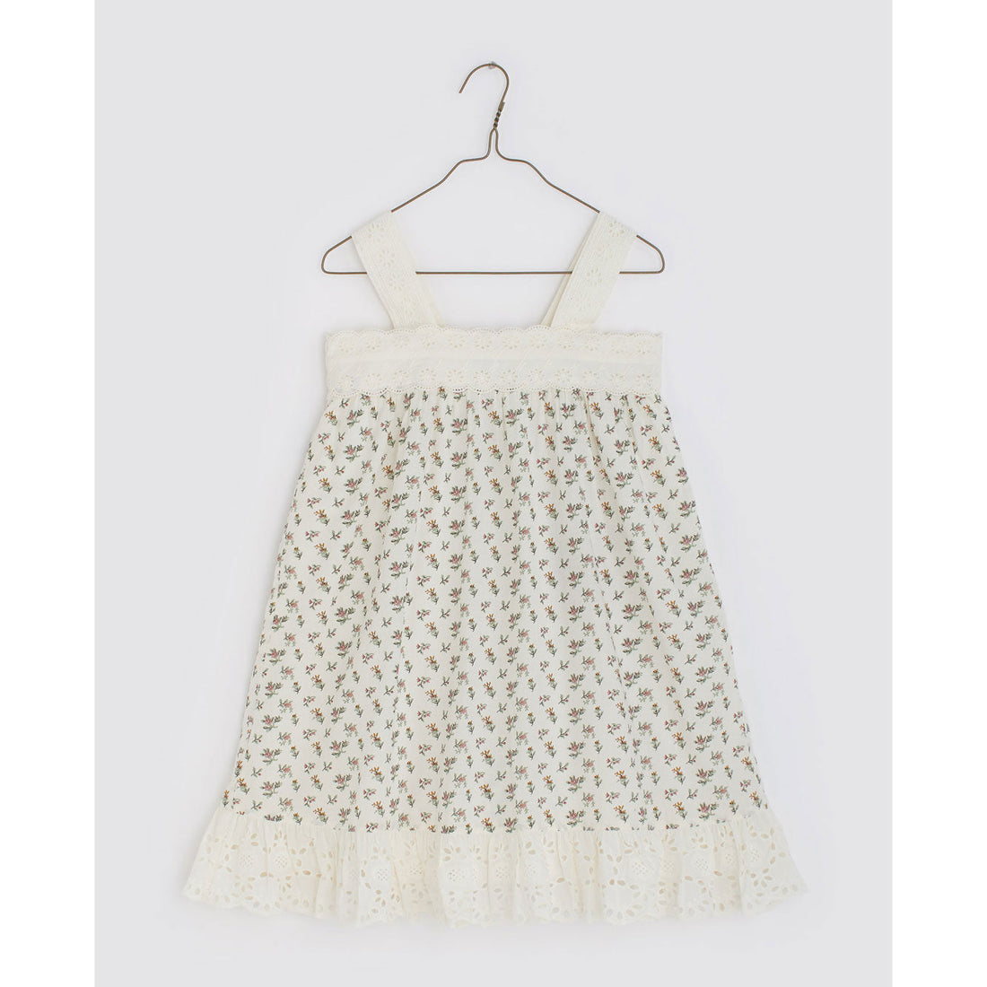Little Cotton Clothes dresses Little Cotton Clothes Greta Pinafore - Cross stitch Rose Floral