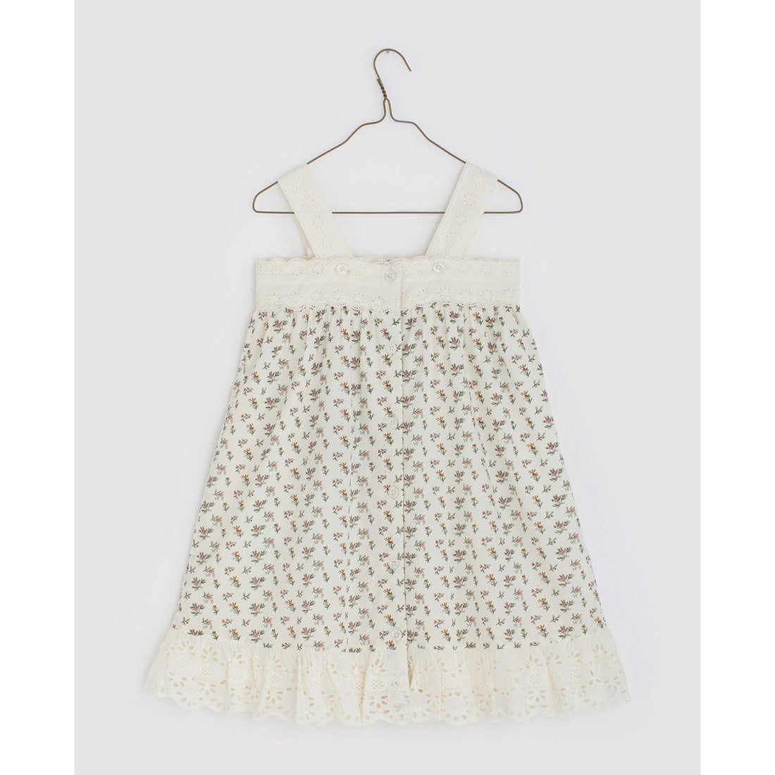 Little Cotton Clothes dresses Little Cotton Clothes Greta Pinafore - Cross stitch Rose Floral