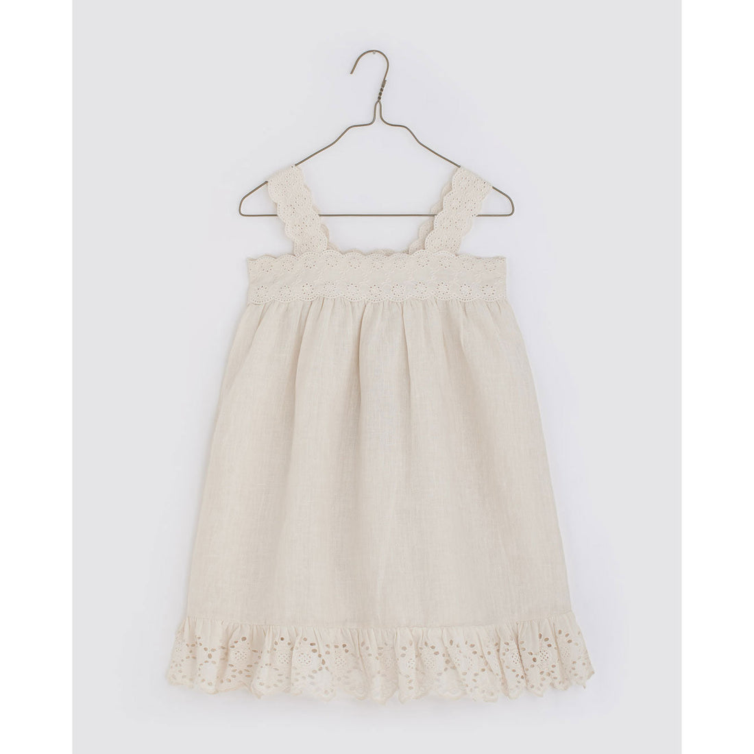 Little Cotton Clothes dresses Little Cotton Clothes Greta Pinafore - Linen Oat
