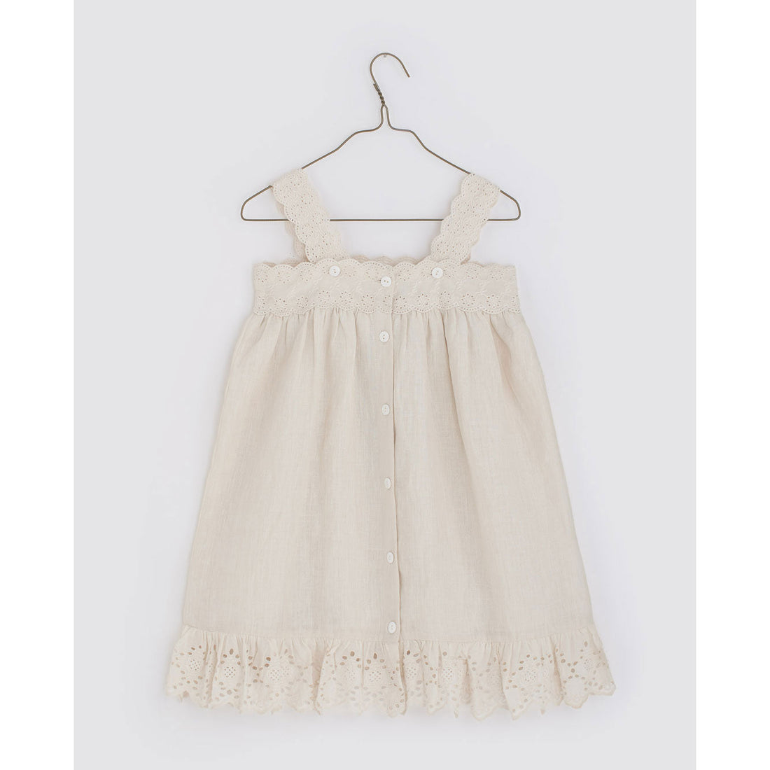 Little Cotton Clothes dresses Little Cotton Clothes Greta Pinafore - Linen Oat
