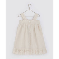 Little Cotton Clothes dresses Little Cotton Clothes Greta Pinafore - Linen Oat