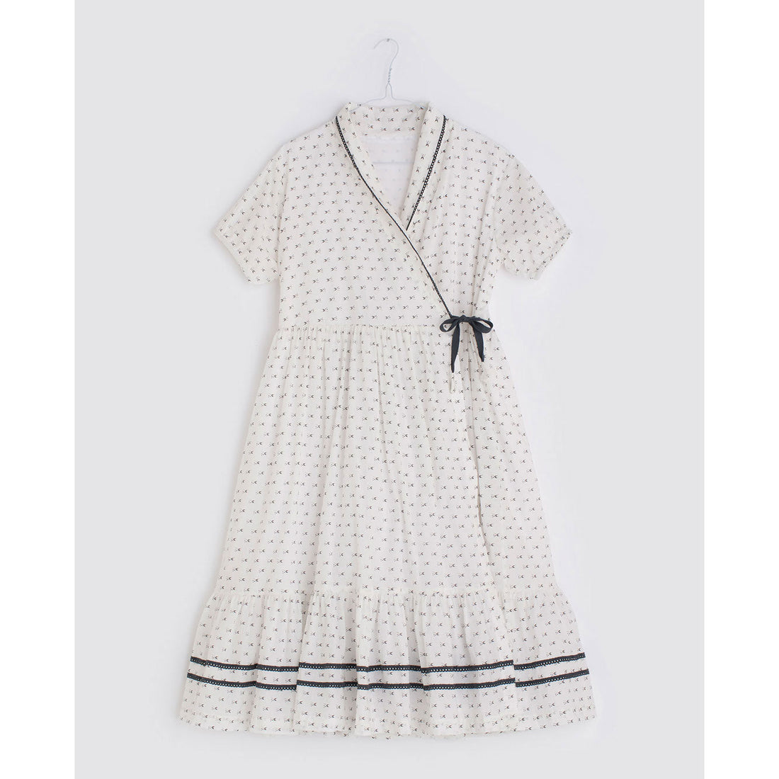 Little Cotton Clothes dresses Little Cotton Clothes Ladies Amel Wrap Dress - blue dot floral