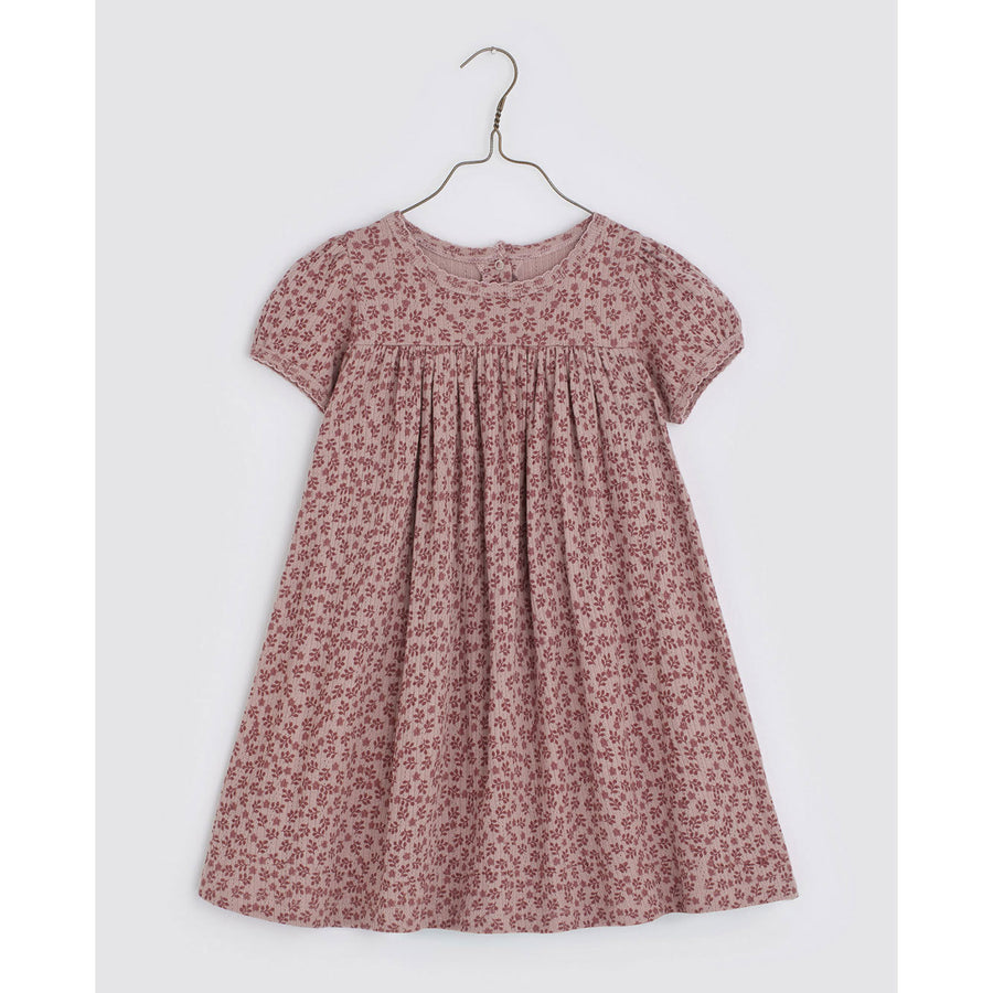 Little Cotton Clothes dresses Little Cotton Clothes Maya Dress - Organic Pointelle Floral in Rose