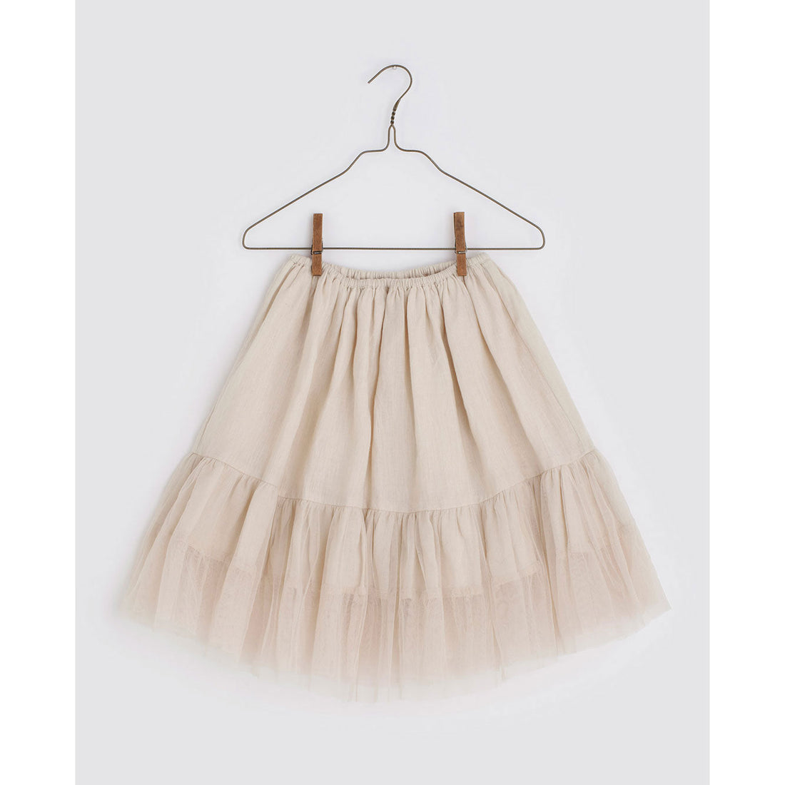 Little Cotton Clothes dresses Little Cotton Clothes Tara Tutu - Cotton Linen Oat