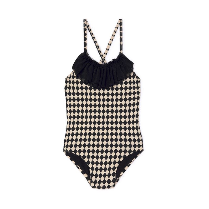Little Creative Factory swim Little Creative Factory Black Baby Tiny Diamond Bathingsuit