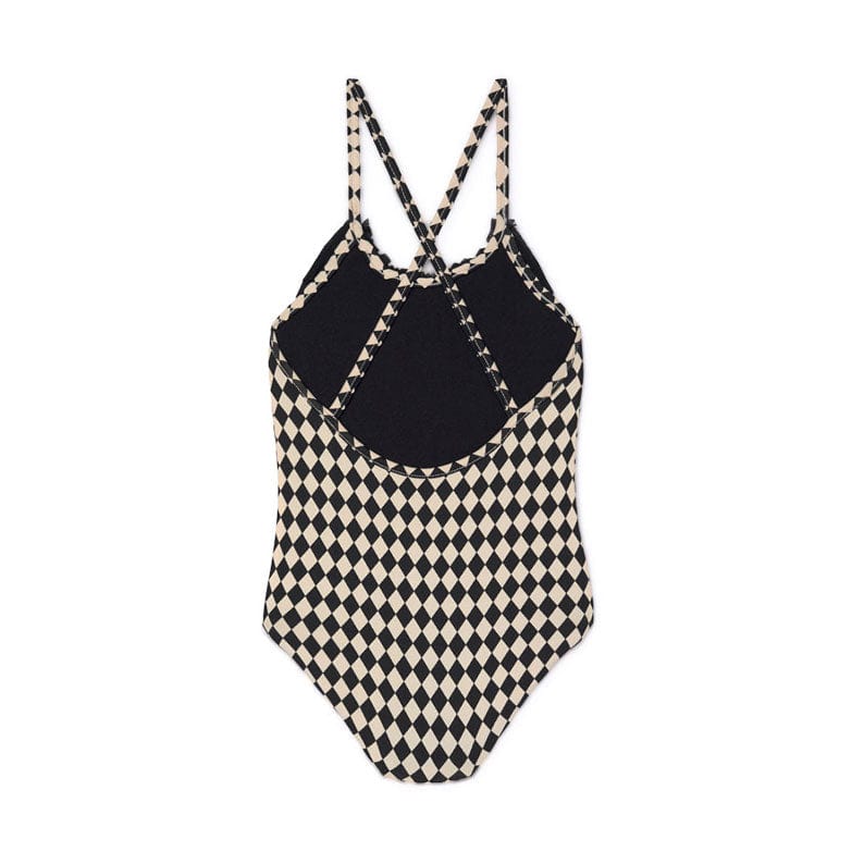 Little Creative Factory swim Little Creative Factory Black Baby Tiny Diamond Bathingsuit