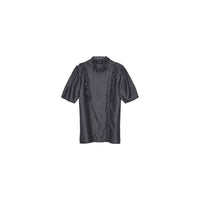 Little Remix Black Denim Polly Ruffle Blouse