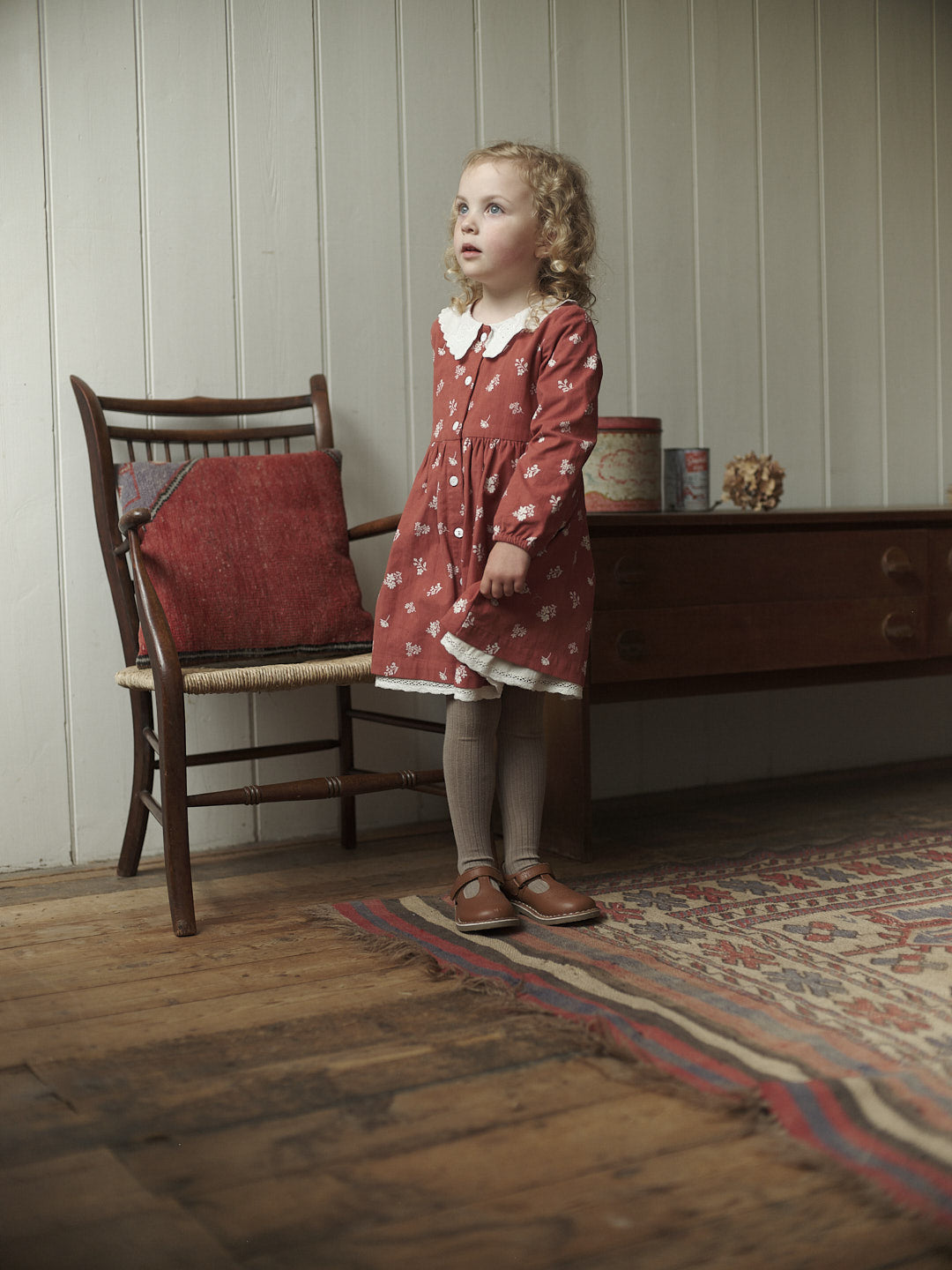 Little Cotton Clothes Audrey Dress - Winter Jasmine Floral