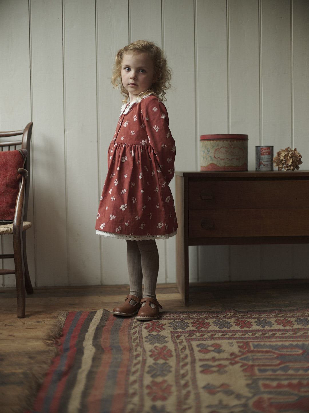 Little Cotton Clothes Audrey Dress - Winter Jasmine Floral