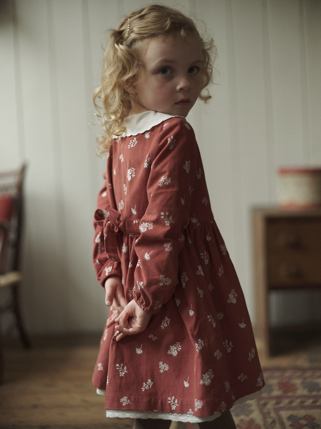 Little Cotton Clothes Audrey Dress - Winter Jasmine Floral