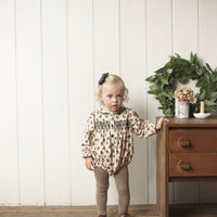 Little Cotton Clothes Emilie Smocked Romper - Ruby Floral