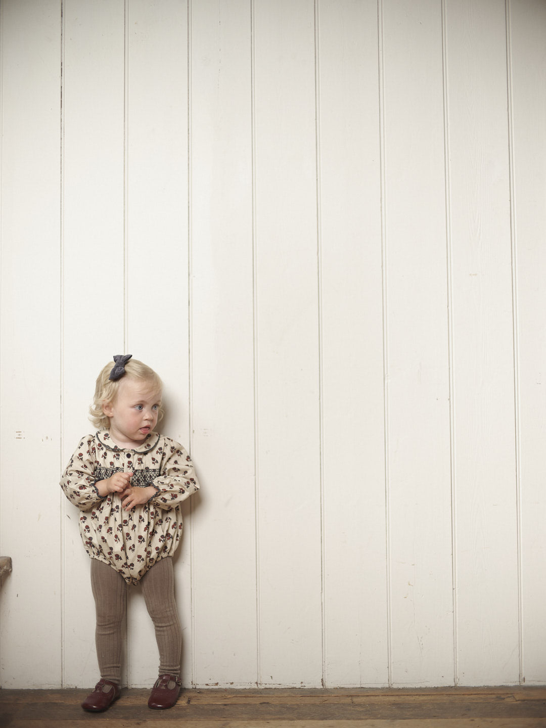 Little Cotton Clothes Emilie Smocked Romper - Ruby Floral