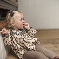 Little Cotton Clothes Emilie Smocked Romper - Ruby Floral