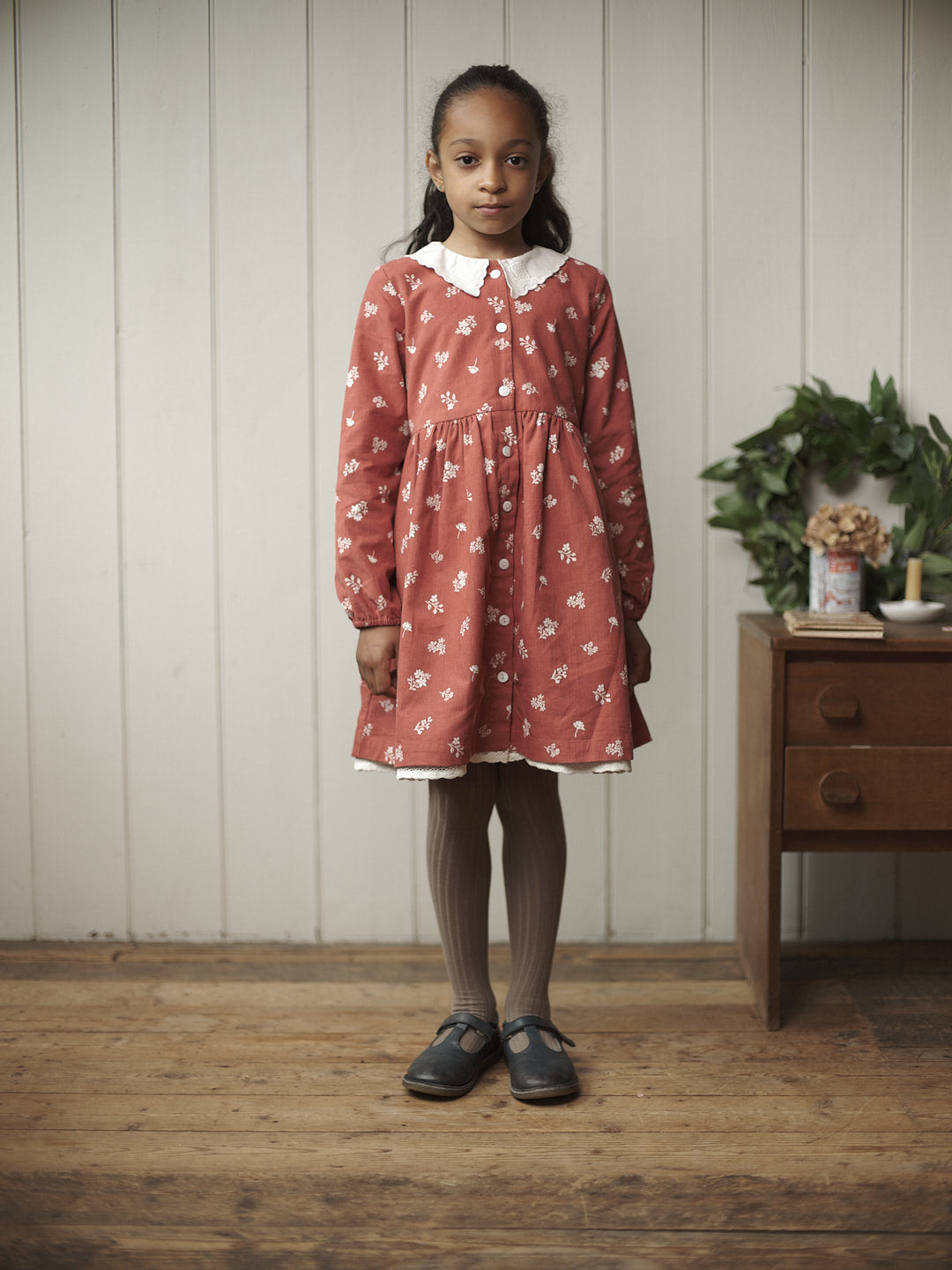 Little Cotton Clothes Audrey Dress - Winter Jasmine Floral Ladida Little Cotton Clothes Audrey Dress - Winter Jasmine Floral Ladida