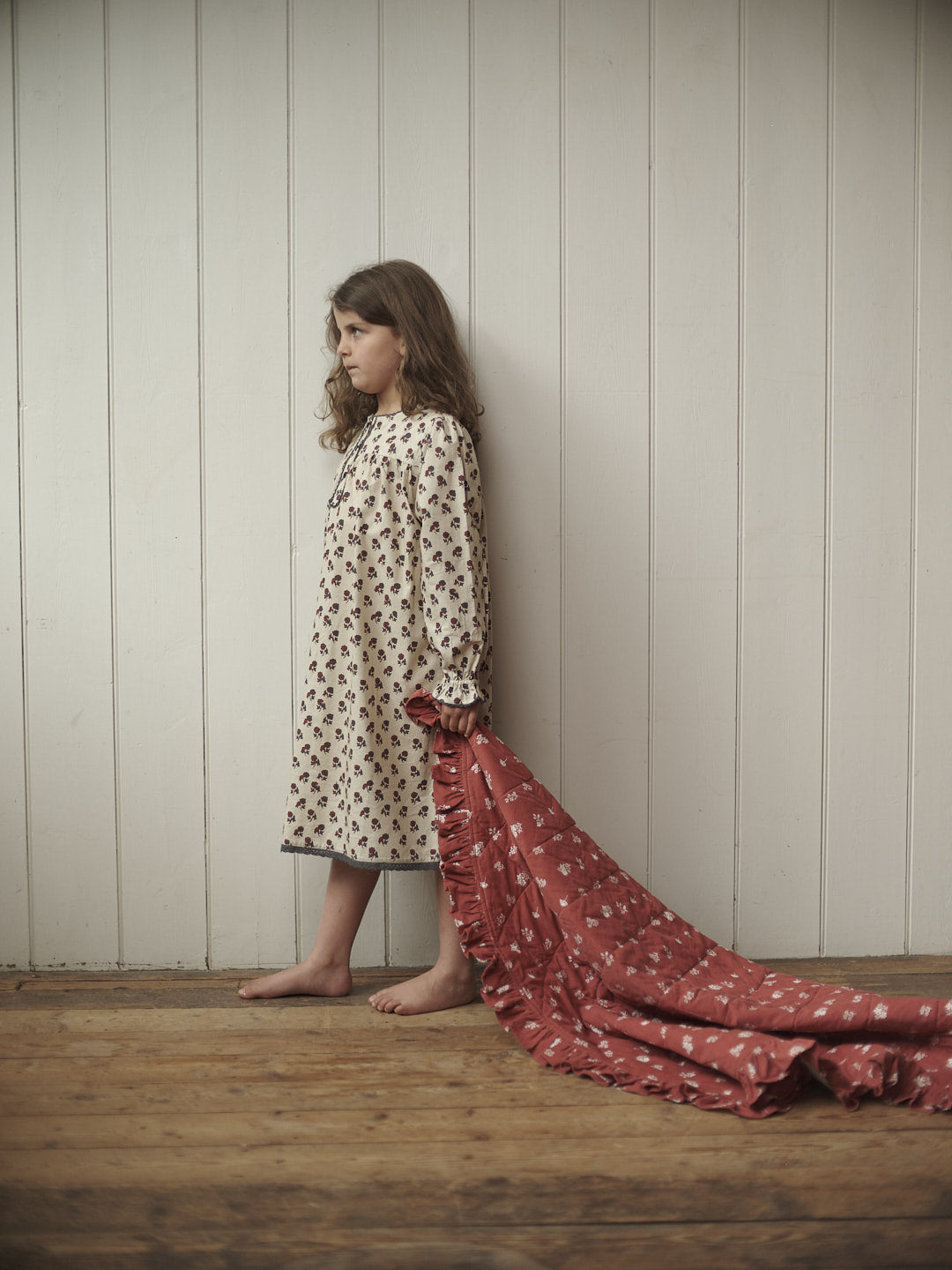 Little Cotton Clothes Angelica Nightdress Ruby Floral