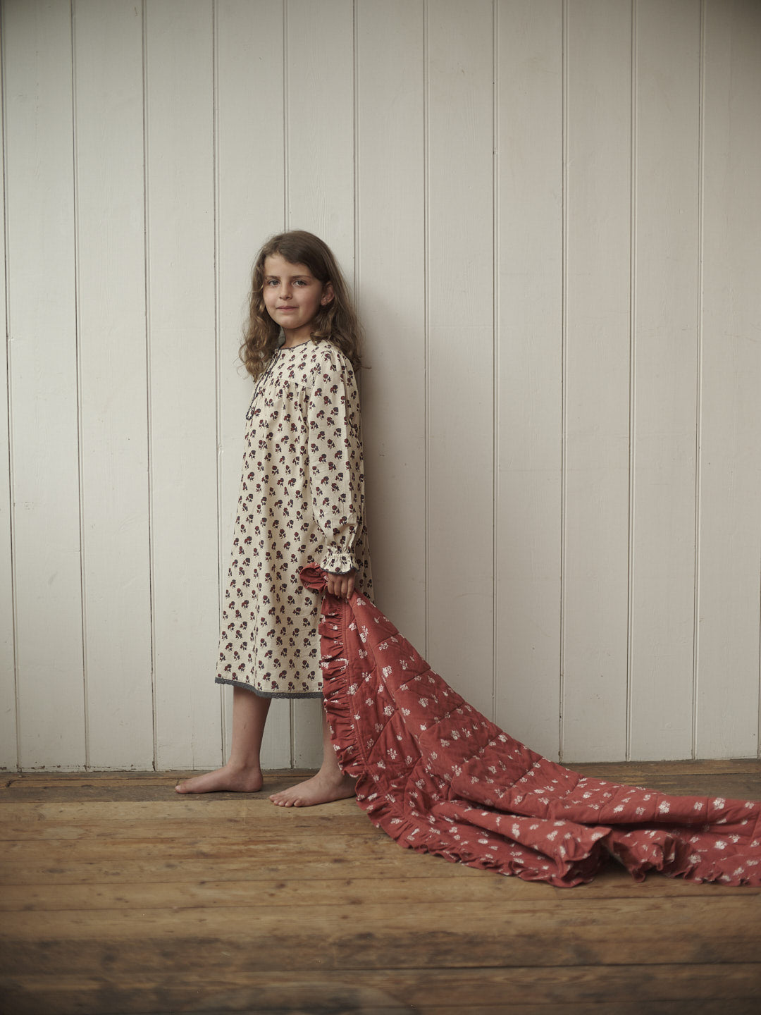 Little Cotton Clothes Angelica Nightdress Ruby Floral
