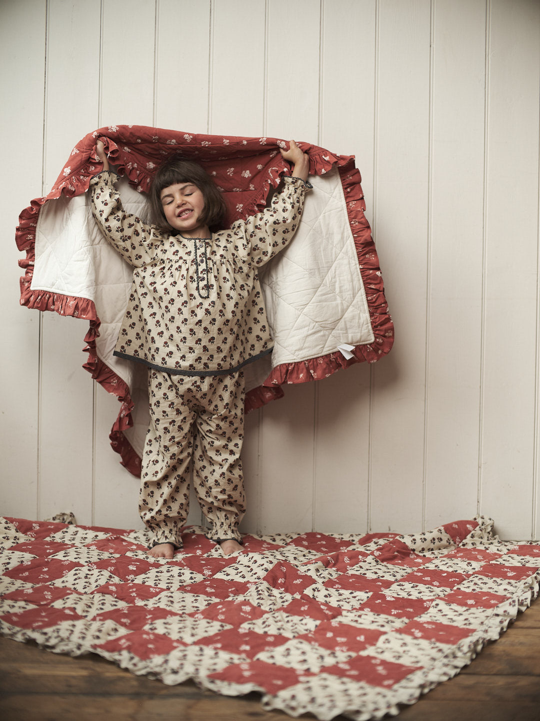 Little Cotton Clothes Pippa Pyjamas - Ruby Floral