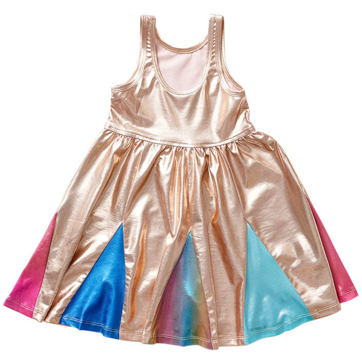 Pink Chicken Rose Gold Lollie Lame Dress