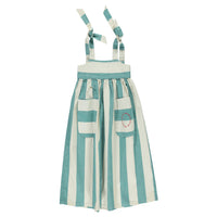 Piupiuchick Emerald Stripes Pocket Dress