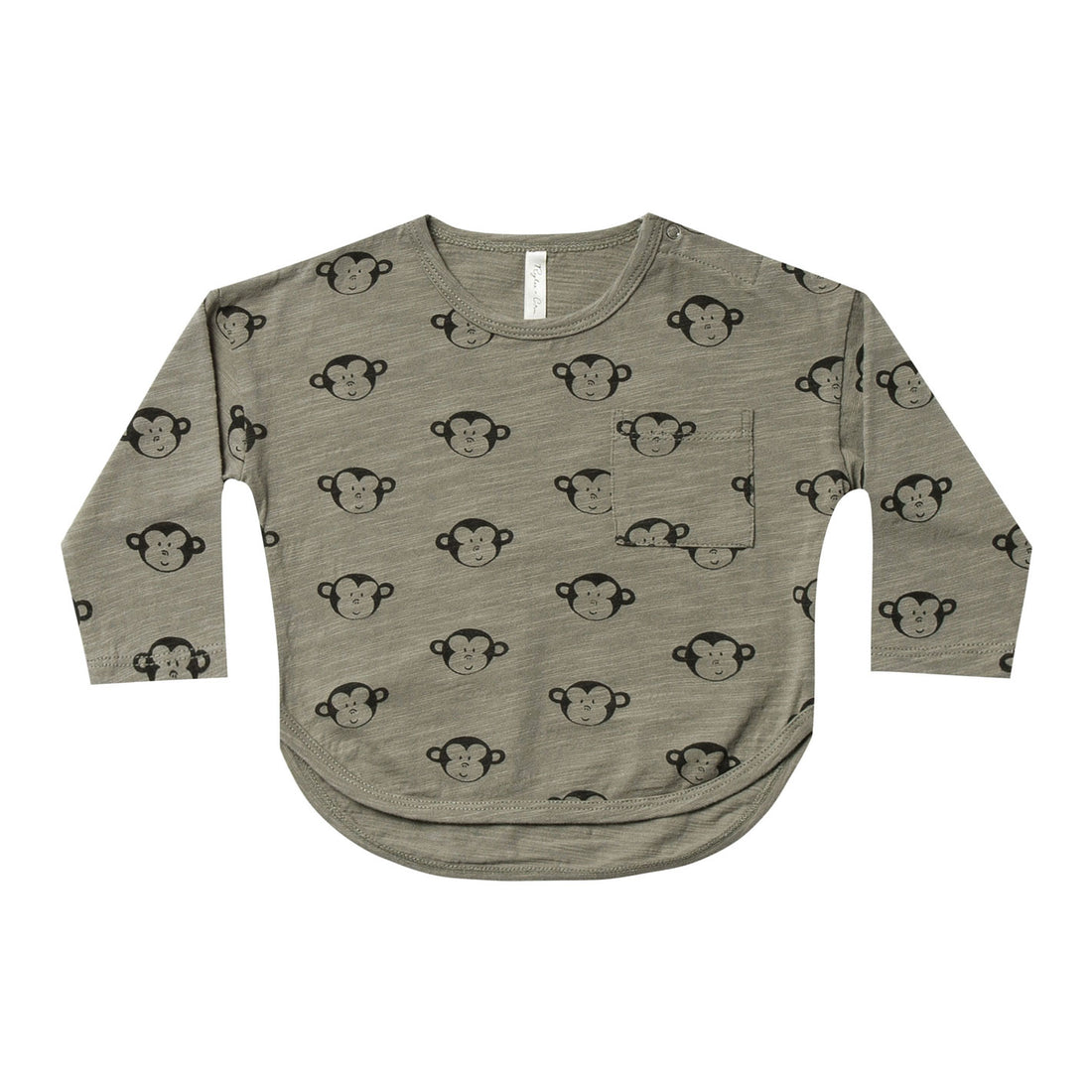 Rylee and Cru Olive Monkey Longsleeve Tee