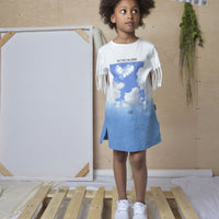 Loud Blue Ombre We The Children T-Shirt Dress