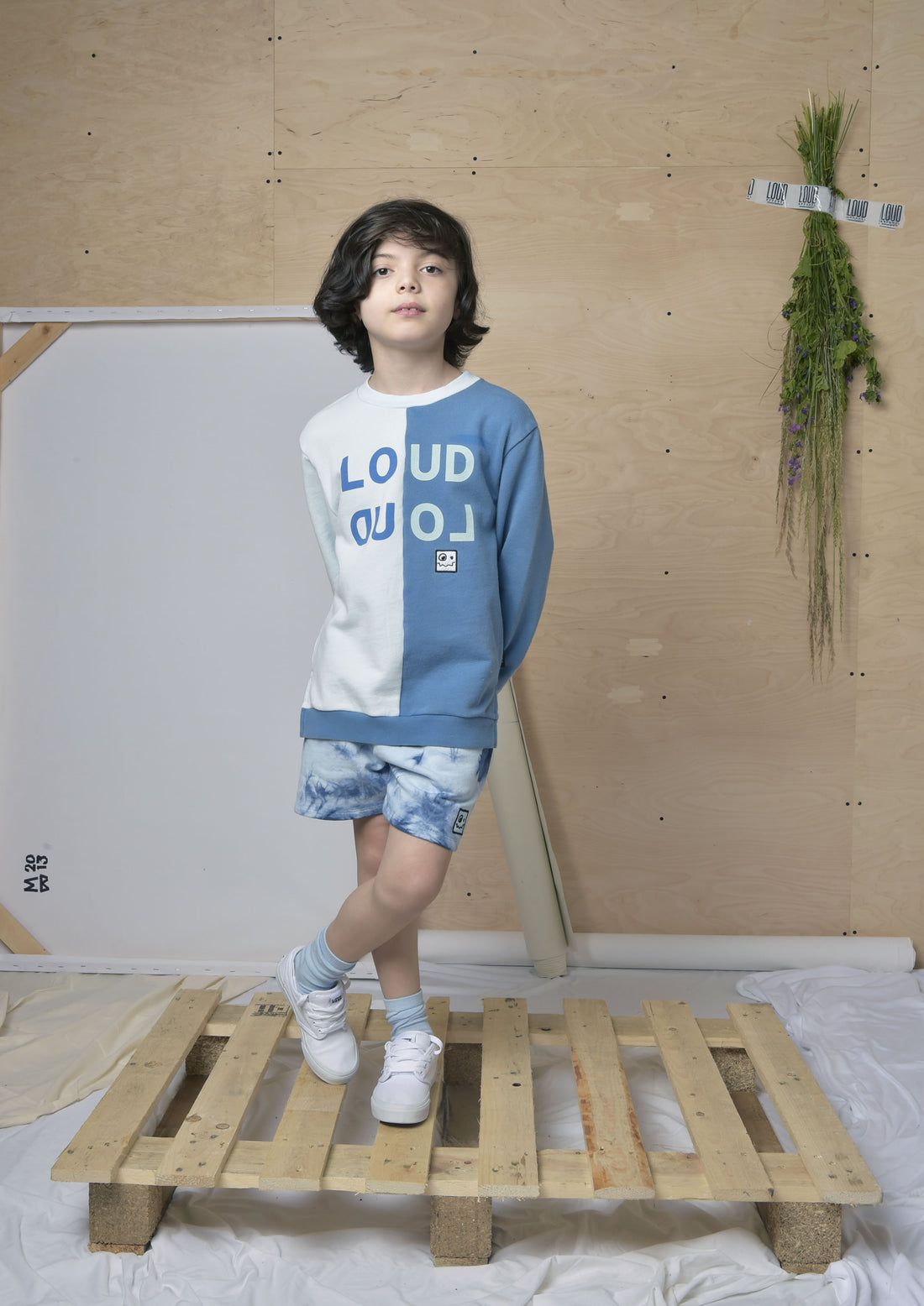 Loud Blue Pastel 2 Tone Young Sweater