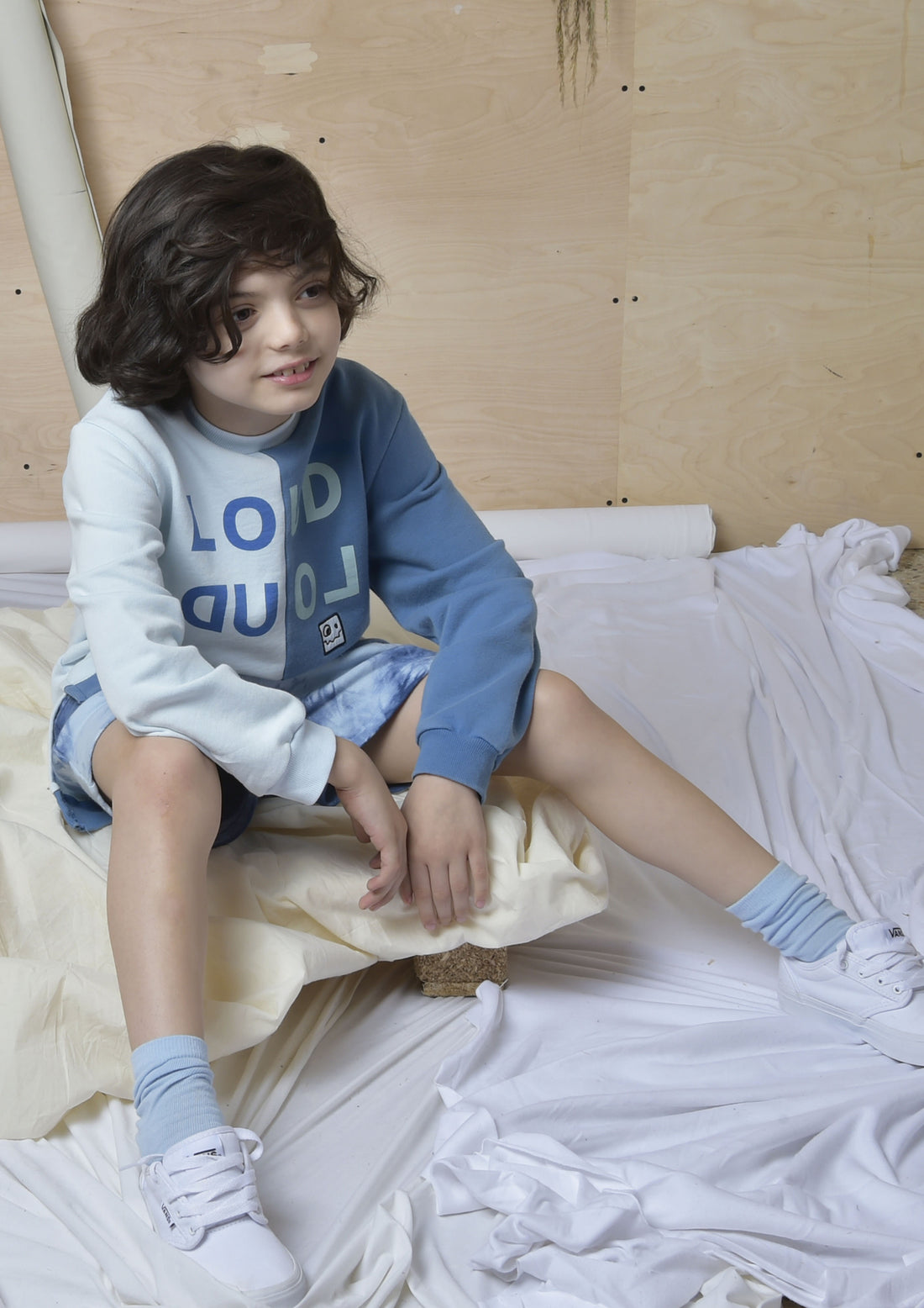 Loud Blue Pastel 2 Tone Young Sweater
