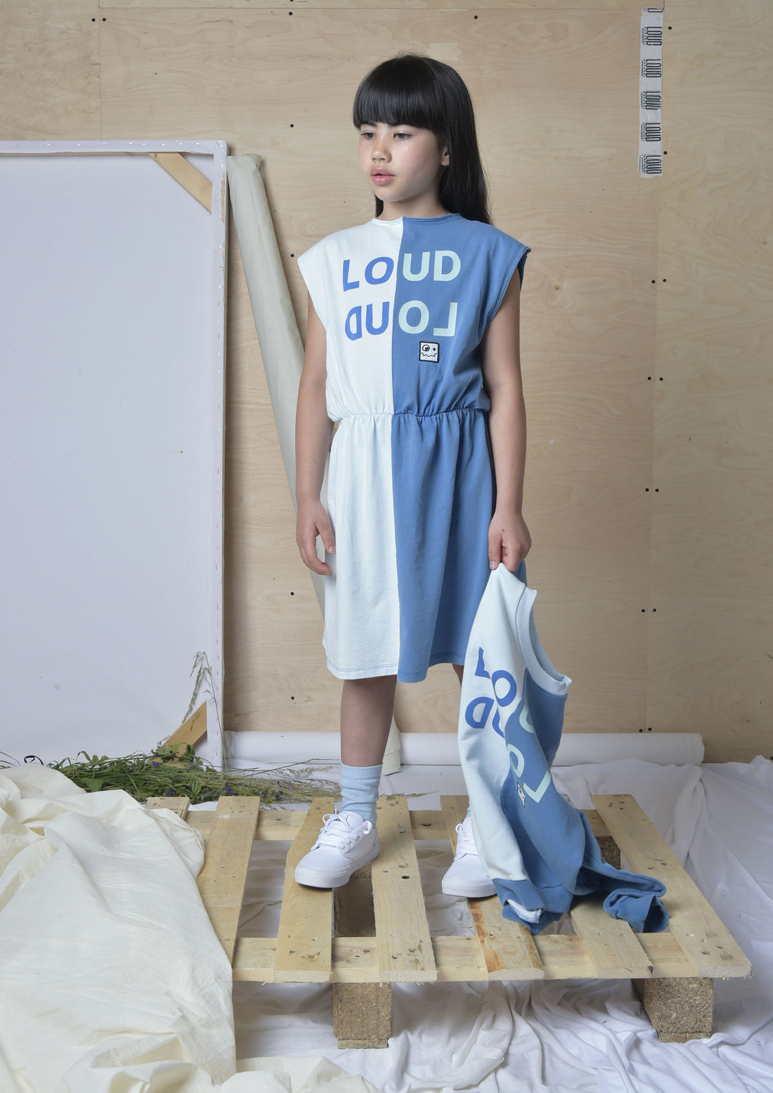 Loud Blue Pastel 2 Tone Dress