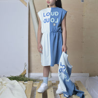 Loud Blue Pastel 2 Tone Dress