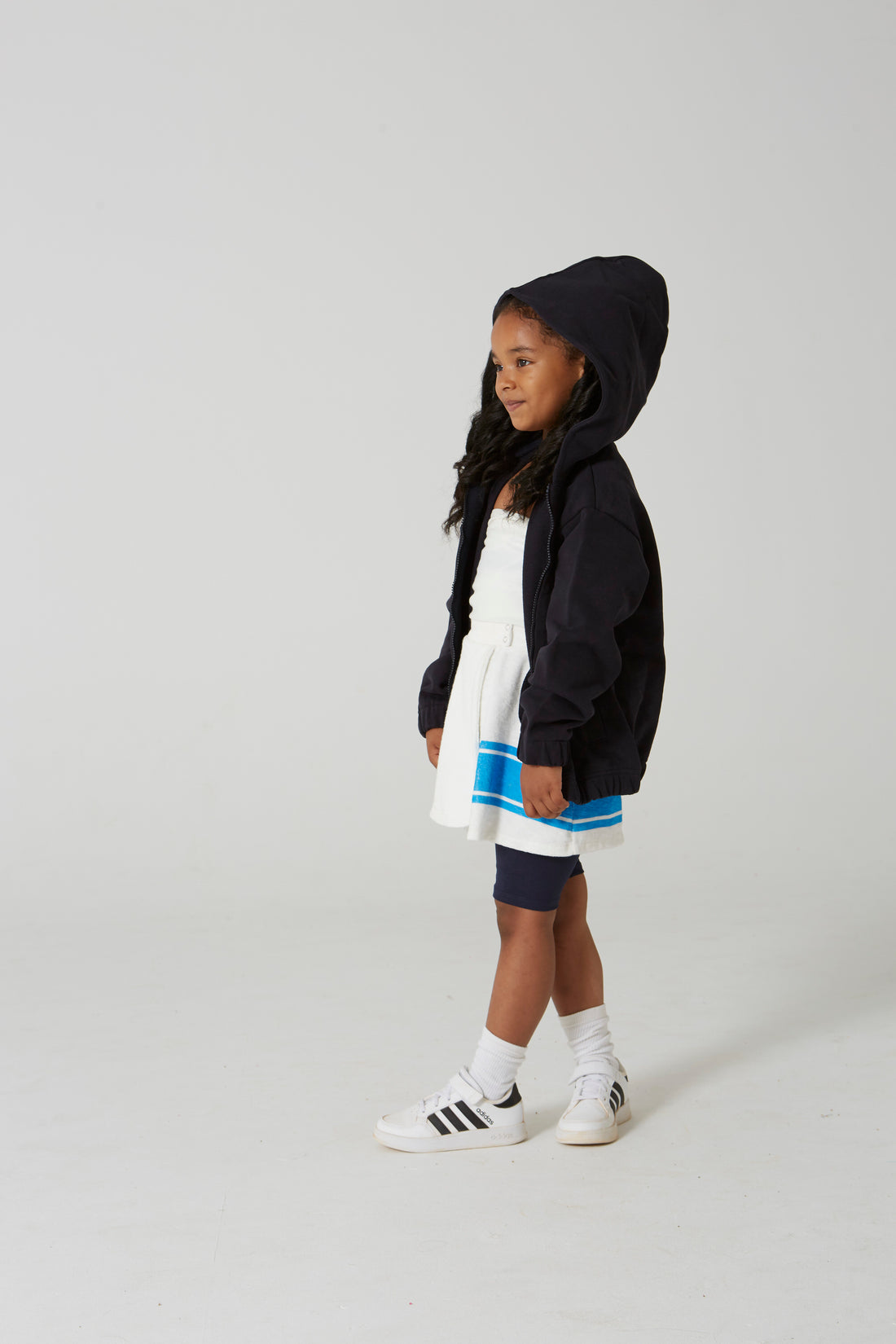 Racquette Navy Baseline Tennis Logo Hoody