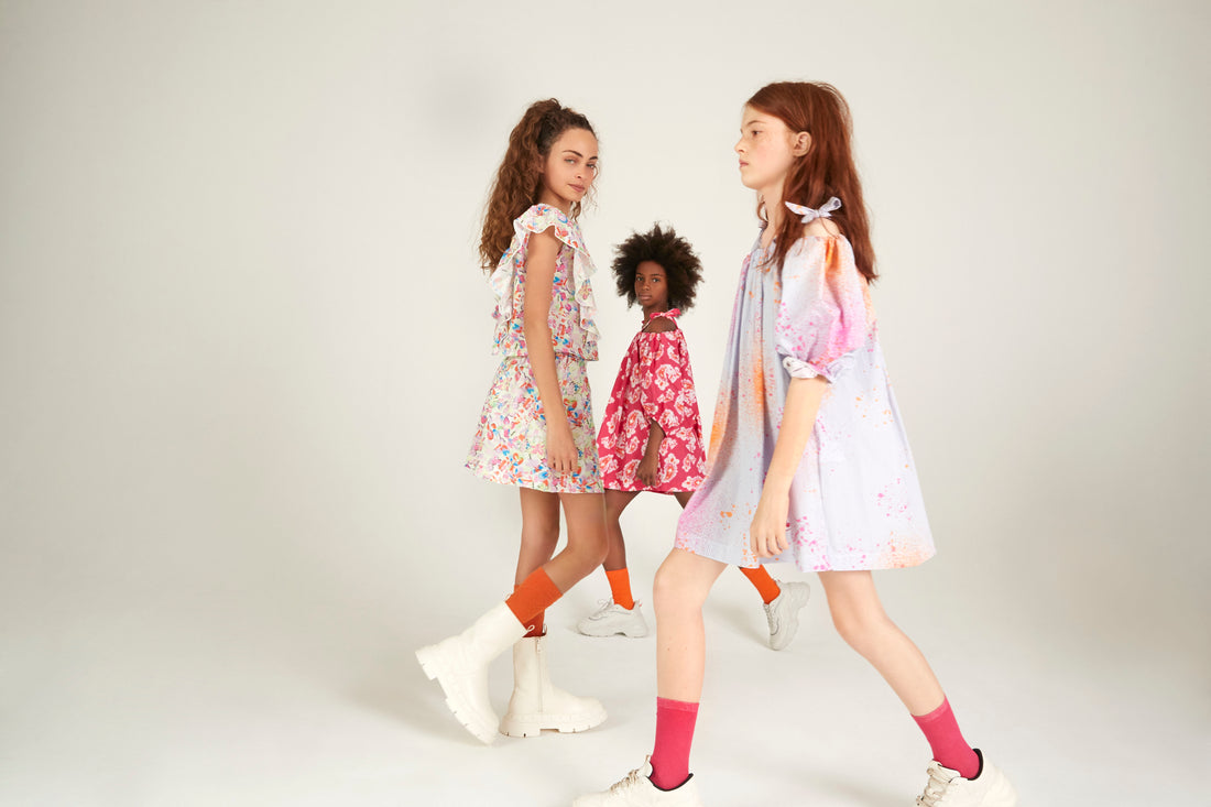 Pinko Splattered Paint Popelin Dress